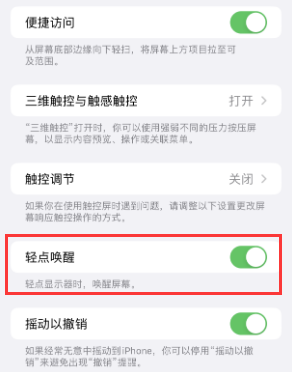 古城苹果授权维修站分享iPhone轻点无法唤醒怎么办 